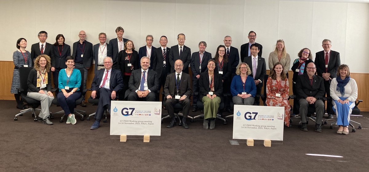 The #G7 Future of the Seas & Ocean Initiative Working Group met last week in Tokyo, hosted by @mextjapan, to discuss & approve priority areas for 2024 towards strengthened & fit-for-purpose global ocean observation
#OneArgo #OceanCarbon #MarineLife #ResearchInfrastructure #Arctic