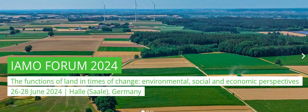 anna_hajdu's tweet photo. The call for the IAMO Forum 2024 is now open:
https://t.co/w1zTUqkeWA
The functions of land in times of change: environmental, social and economic perspectives
26-28 June 2024 | Halle (Saale), Germany https://t.co/G5UErqhopK