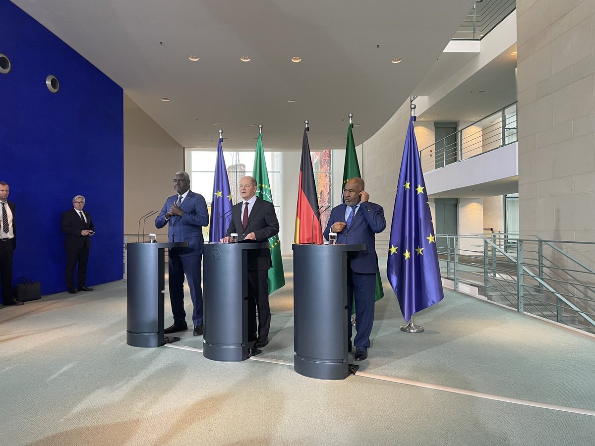 German chancellor Scholz promises €4bln in clean energy in Africa at #G20 Compact with Africa summit in Berlin Providing energy prerequisite for developping continent’s economies and ensuring young Africans stay instead of migrating, African Union Commission head Faki says