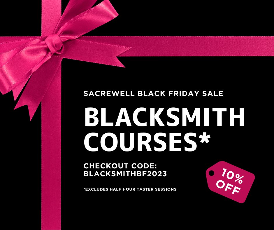 Sacrewell's tweet photo. #BlackFridaySale2023 NOW LIVE! 

Treat yourself or get ahead on #christmasshopping 
Shop our limited edition deals today!

🖤 20% off AAA annual passes
🖤 10% off blacksmith courses

Hurry, offers end Sunday 26th November
https://t.co/4PeWOwEfbz

#blackfridaydeals https://t.co/EZbqLbxdEm