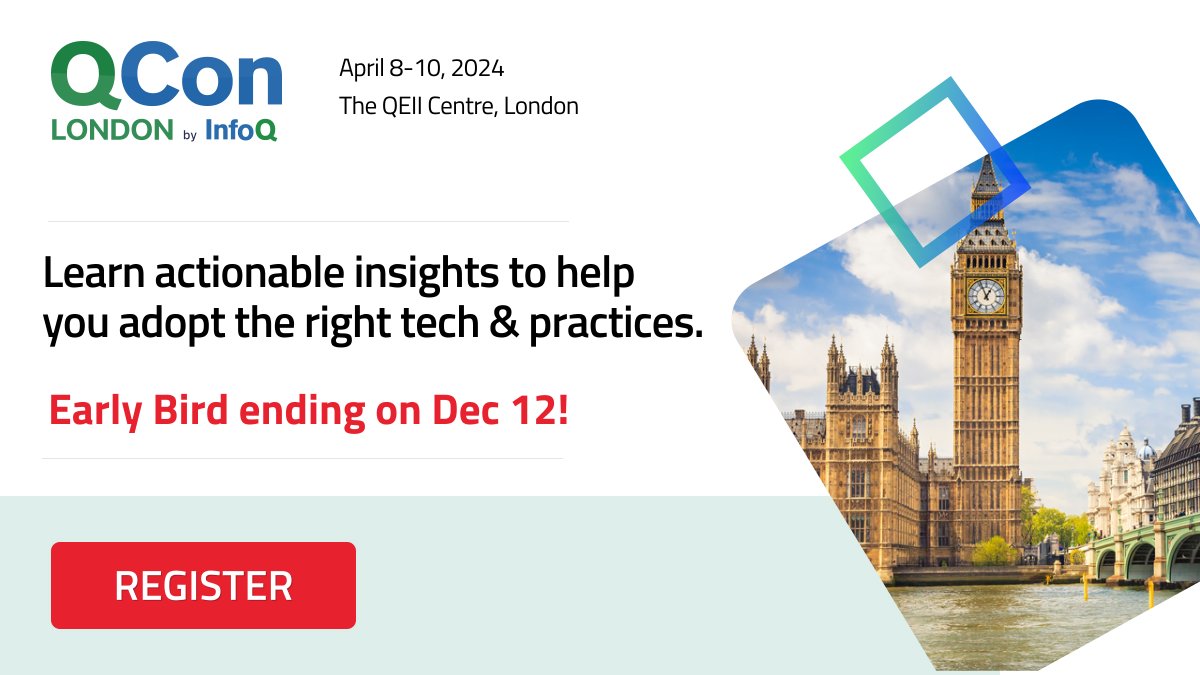 👉 Save big on #QConLondon! Secure your spot before Dec 12 and take advantage of the early bird tickets. Take a closer look at our featured speakers and explore our tracks focusing on emerging trends and sharing best practices. Link in bio. 🔗 #SoftwareConference