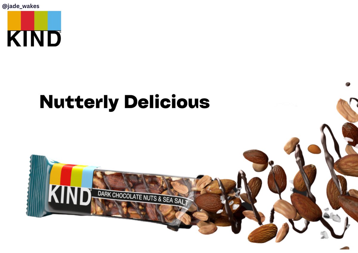 Create <a href="/OneMinuteBriefs/">One Minute Briefs ⏱️</a>
posters to celebrate the launch of the new <a href="/KINDSnacksUK/">KINDSnacksUK</a> #ChocChipCashew bar.

Nutterly delicious 🤤