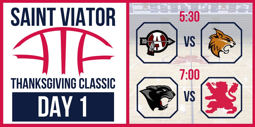 ViatorClassic's tweet photo. Day 1 of the 46th annual @ViatorClassic begins TONIGHT! We have @SequoitHoops vs. @LHSwildcatBball and Proviso West vs. @stviatorbball.
Join us in the gym or LIVE via @ViatorAthletics HudlTV:
https://t.co/CV1J4GTgAR
#ViatorClassic46 https://t.co/UvSZcyo0Nd