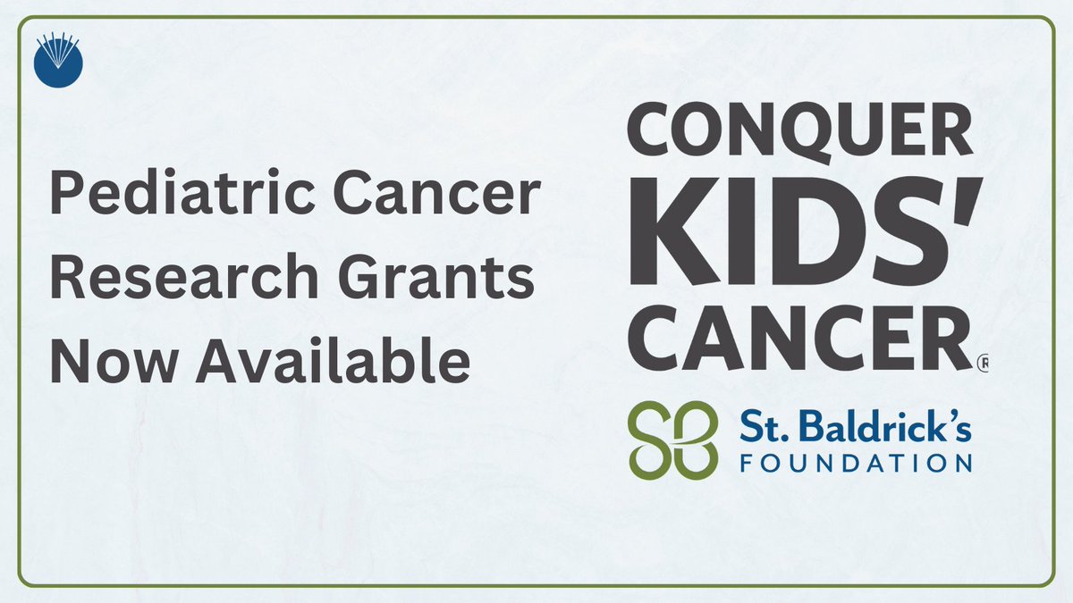 FUSFoundation's tweet photo. FUNDING OPPORTUNITY: Foundation partner @StBaldricks is currently accepting applications to fund #research to find cures for #childhoodcancers. The focused ultrasound community is encouraged to explore how their innovative research can apply to these funding opportunities.
Letters of intent for the Spring 2024 grant cycle are due December 8th. Learn more: https://t.co/O4jDx6dShP
