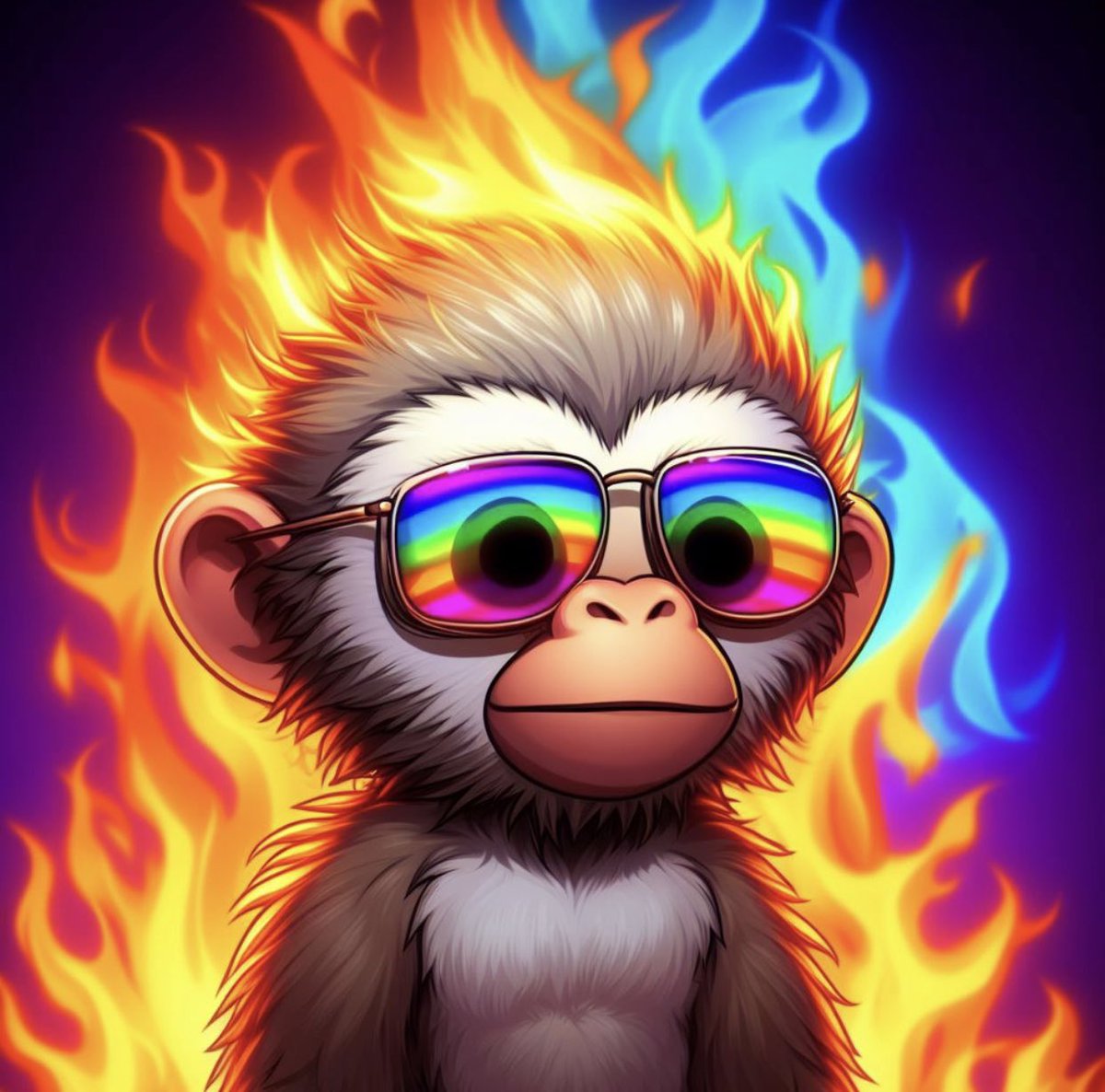 basestarterx's tweet photo. #DALLE integration #NFT … @basestarter_ #RainbowMonkey https://t.co/V2P0huoeQb