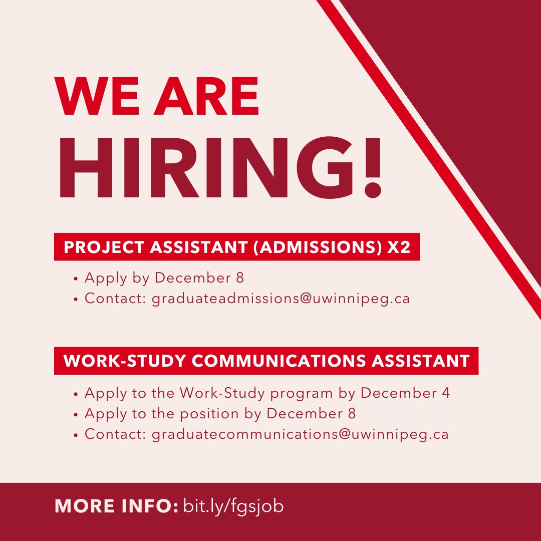 UWinnipeg Faculty of Graduate Studies tweet media