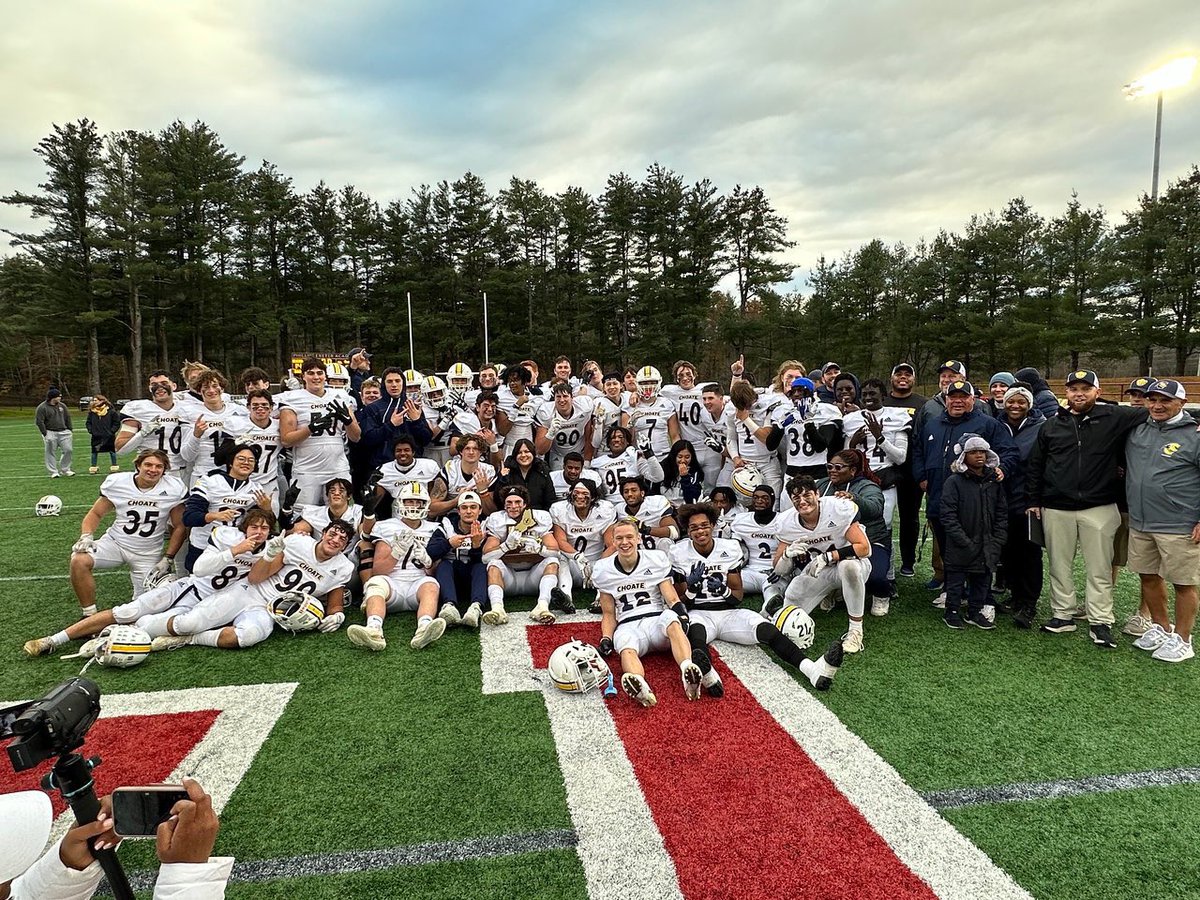 Honored to be part of Team 124, Best coaches, Best teammates and Best fans! Going to miss my Choate football family… run it back Team 125!
<a href="/CRHFootball/">Choate Rosemary Hall Football 🐗</a>