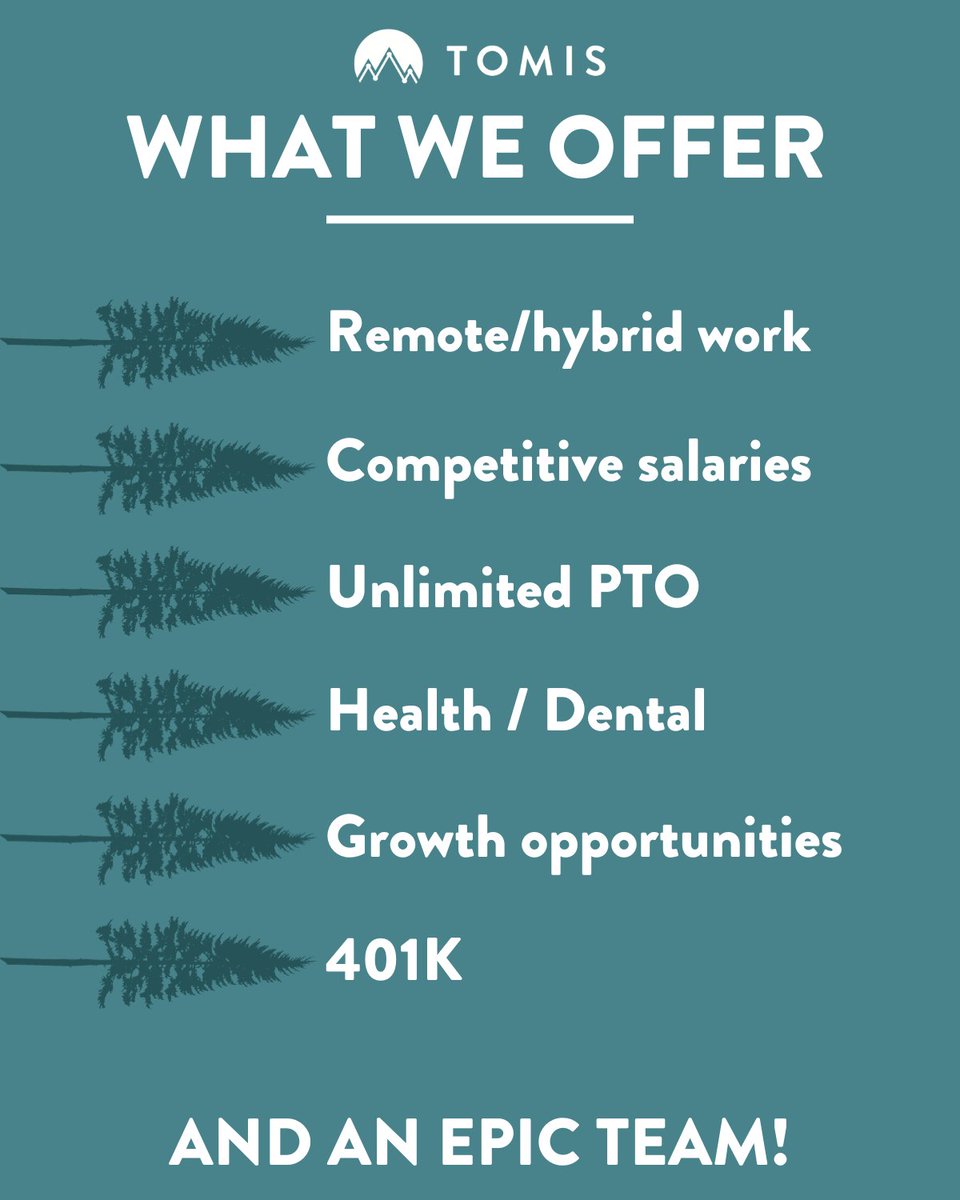 We take pride in the benefits we provide at TOMIS #companywithasoul