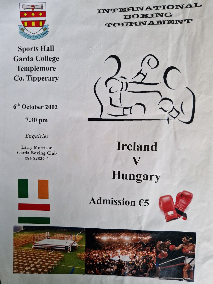 Con_Boxer's tweet image. 20 Years ago. My first and only senior International.  Proud to captain the Irish team in the Garda College against a very strong Hungarian team.