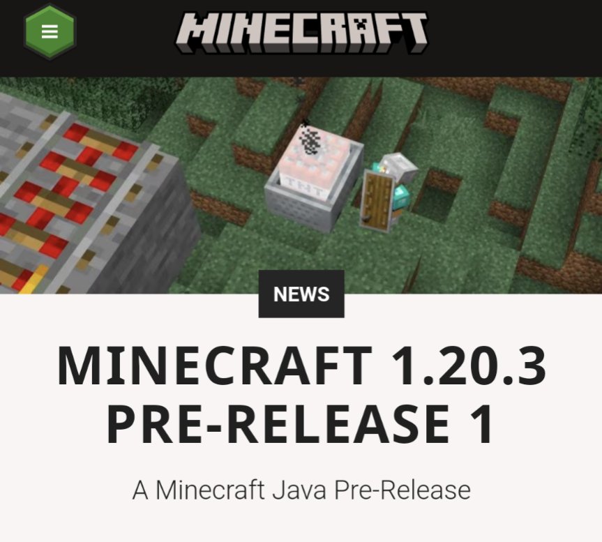 Minecraft 1.20.3 Pre-Release 1