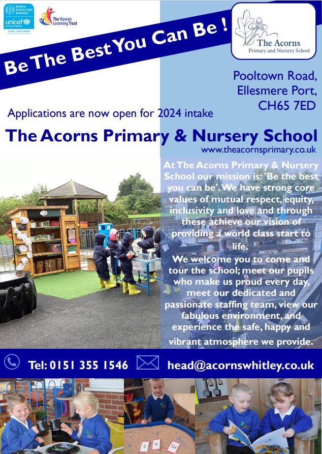 Less than 2 months until the deadline for Reception 2024 applications! Come and see us #everydayisOpenDay #MiniAcorns #TeamAcorns