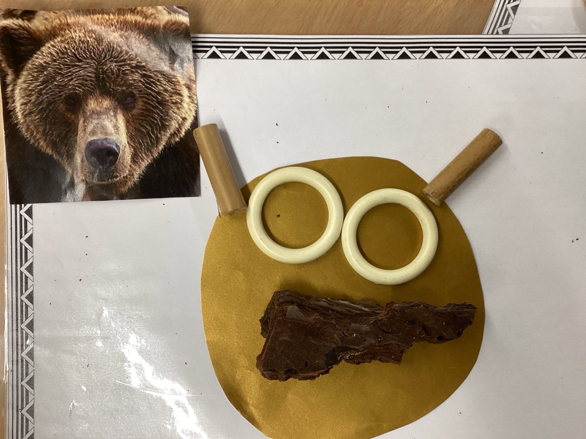 BPSEYFS's tweet image. Wales class have been enjoying putting natural resources together to create a complete picture of a bear.