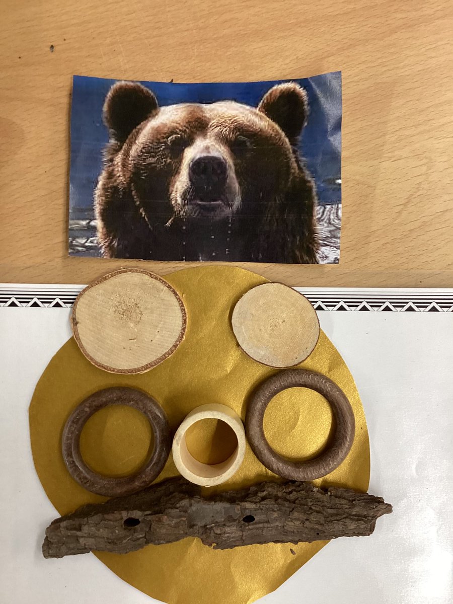 BPSEYFS's tweet image. Wales class have been enjoying putting natural resources together to create a complete picture of a bear.