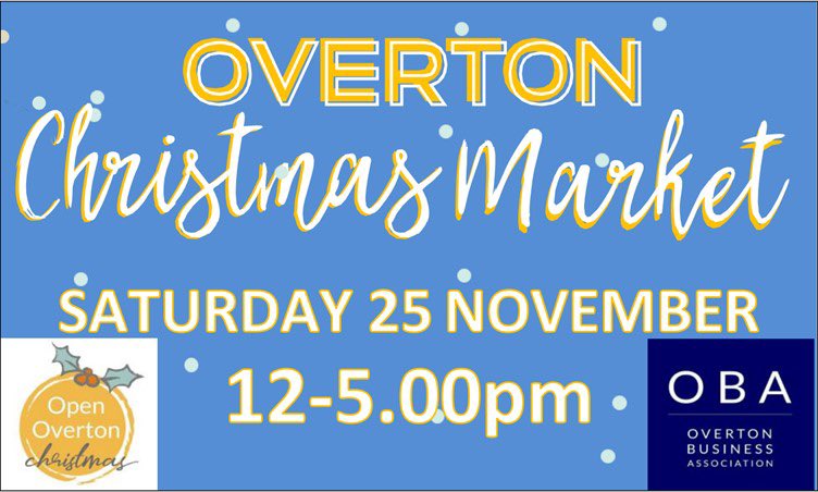 Overton Christmas Market is on THIS Saturday 25th November 12-5pm outside the community centre. @BasGazette @AndoverAd @hantschronicle