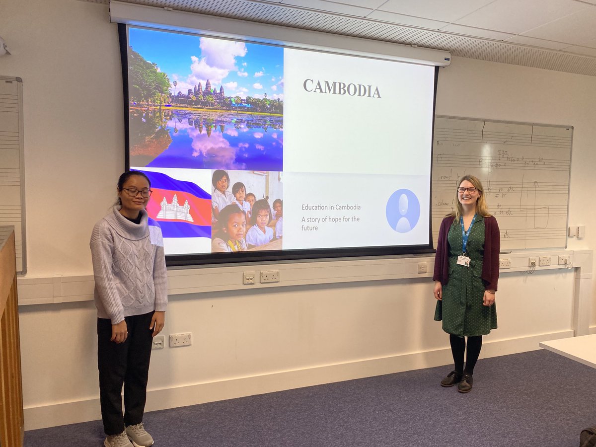 CorishMaeve's tweet photo. Delighted to visit Dr Aisling Costello and her Early Childhood Education students today with my colleague Limon Bunn to talk about education in Cambodia and the SDGs. ⁦@SeeBeyondBorder⁩ ⁦@Irish_Aid⁩ ⁦@Dochasnetwork⁩ ⁦@INTOnews⁩ https://t.co/aSLqRMmL13