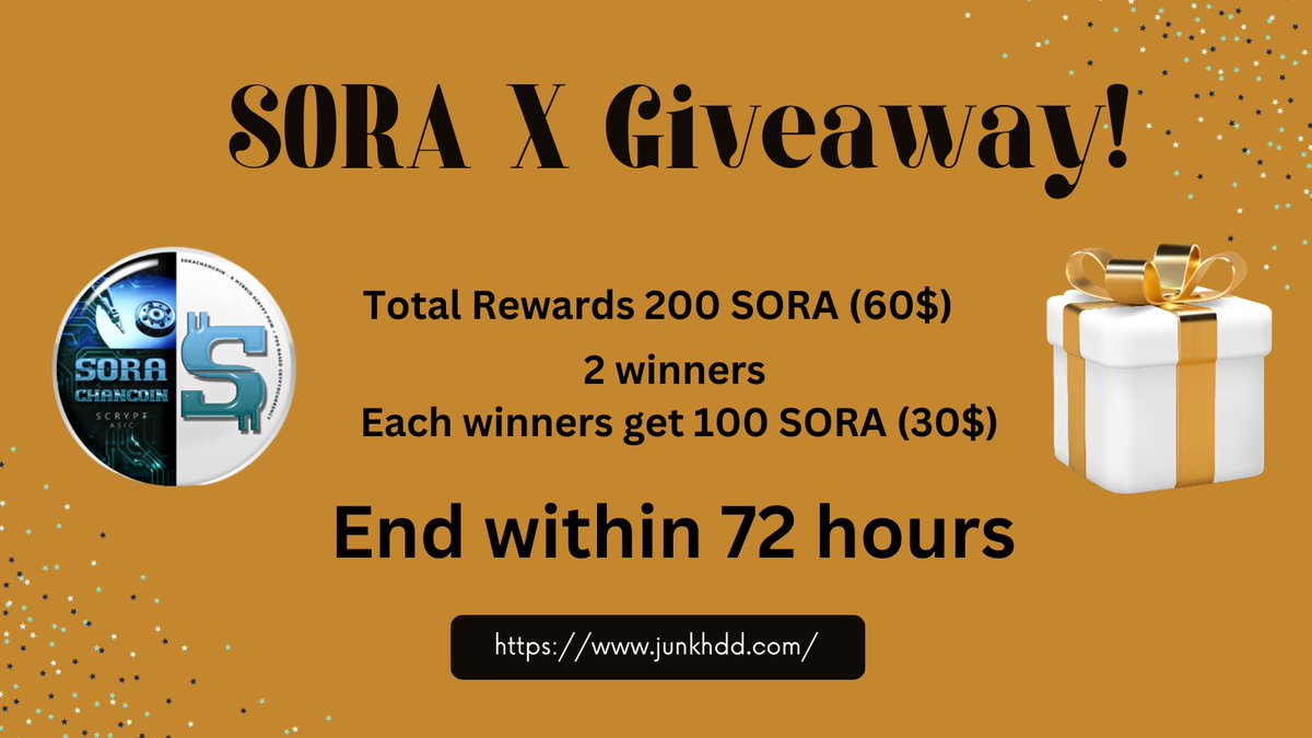 🏆Partnership Giveways 🏆

👉 Complete simple tasks

✅ Follow <a href="/CryptoSky/">CryptoSky Platform</a> &amp; <a href="/DataRescueCoin/">SORA and SS256 emerging from SHA-256</a>
✅ Like , RT
✅ Tag Your 3 Friends with hash tag #sora

📌You need to complete all the task for win. 

#sorachan #sora #cryptosky #exggex #100xgem #bitcoin #binance #giveaways #Soracoin