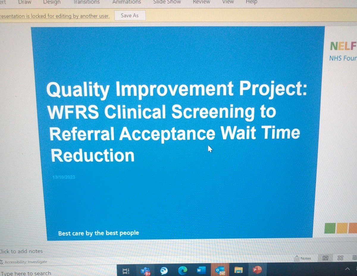 EllentheOT's tweet photo. Feeling really pleased and proud right now as current @NELFT_OT Student Apprentice presents QI project to the teams.
Reducing waiting time for triage/ screening in Waltham Forest Community Therapy https://t.co/FcsKPKl616
