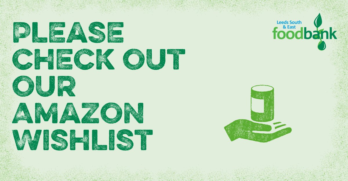 To make it easier to donate food directly to our foodbank, we have now launched an Amazon Wishlist which we keep up to date with the items we need most. Please help if you can 💚 👉amzn.eu/8CoW3NK