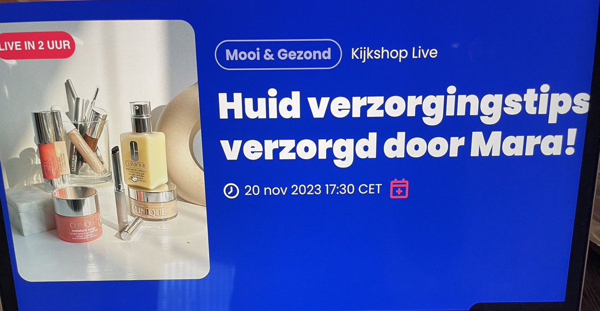 #beautytips #livestream 20/11 #clinique om 17.30 uur, waar? kijkshop.nl log in en stel vragen 🧐, 💋Mara