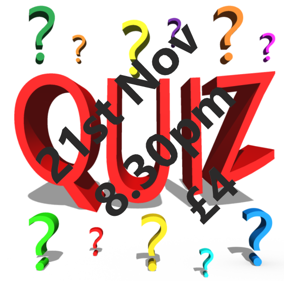 The <a href="/S_SR_C/">SSRC</a> quiz returns! It will be lovely to welcome new faces, so why not pop along? Join an existing team or form one of your own. It's not taken too seriously, more of a reason to go out and have a great evening! Food is available. And the bar is open too.