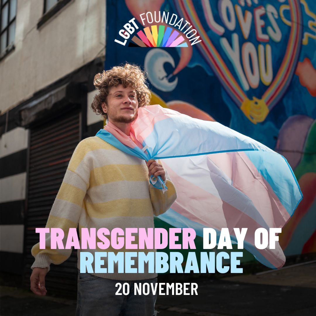 #TransDayofRemembrance honours the memory of transgender people whose lives have been lost due to acts of anti-trans discrimination and violence.

We'll be attending tonight's vigil in Manchester which is taking place from 6:30-8:30pm in Vimto Park, opposite our centre 💙