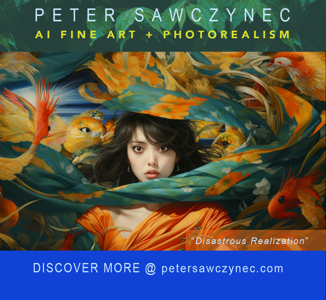 sawczynec's tweet photo. "Disastrous Realization" by Peter Sawczynec from the AI fine art/photorealism series entitled "Magical Thinking" (Surrealism/Cubsim/Abstract Art) https://t.co/lF823qEyjd