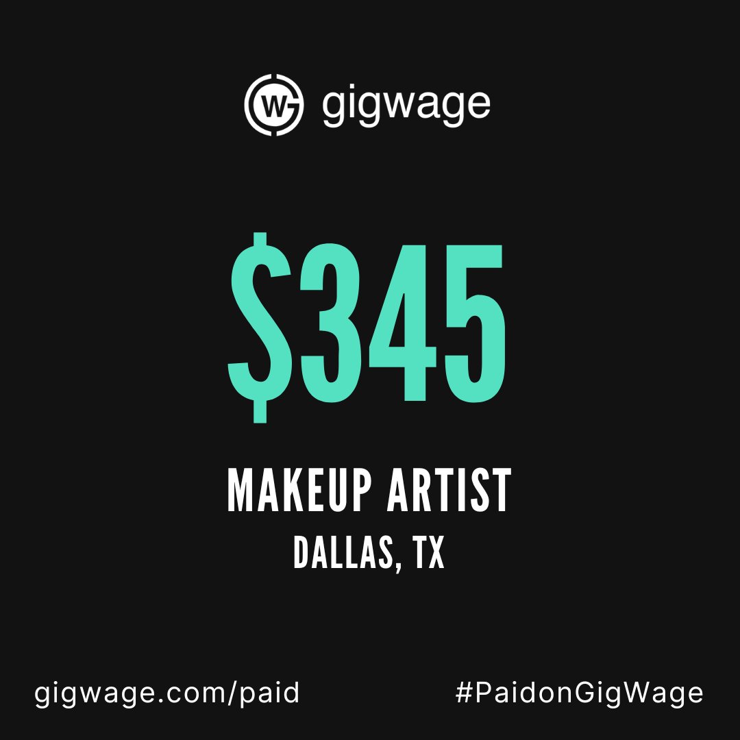 Makeup artist #PaidonGigWage