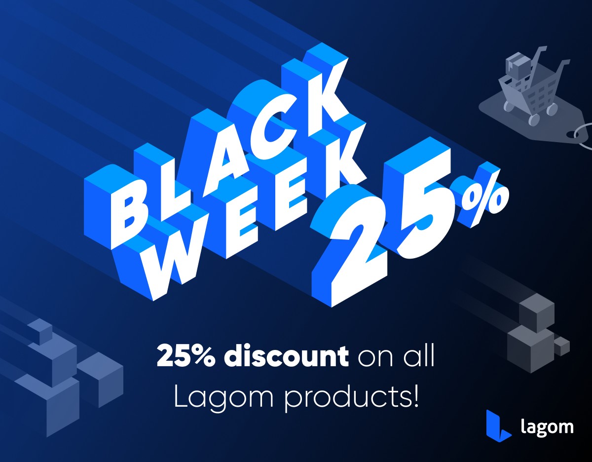 🖤Brace Yourself for the Biggest #Sale of the Year!🌟
Our Black Week sale is LIVE!🛒Featuring an incredible 25% off on all #Lagom #WHMCS products. 
Use promo code 'BlackWeeks25%' at checkout. lagom.rsstudio.net
#BlackWeek #BlackFriday  #Hosting #WebHosting #BlackFriday2023