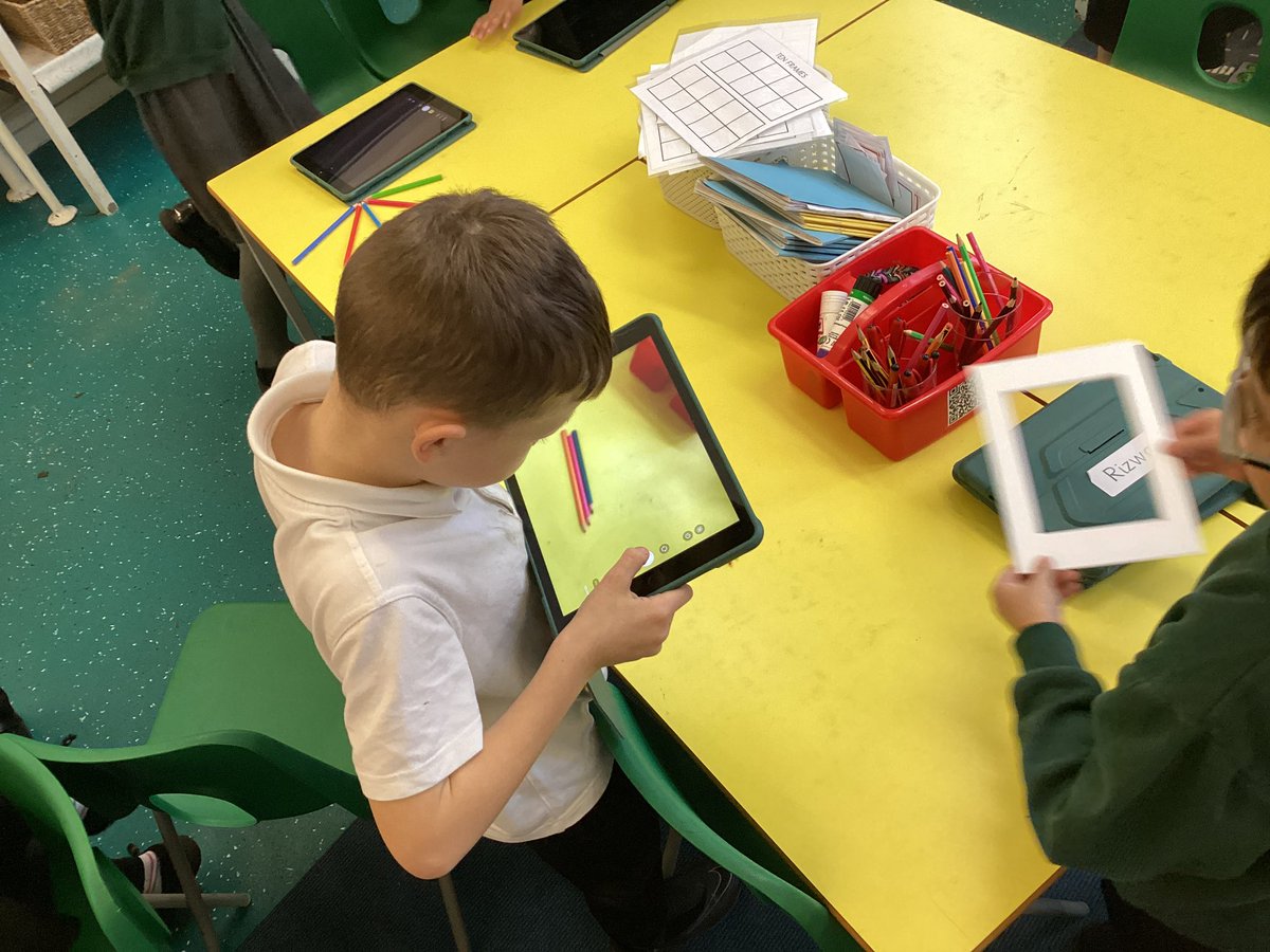 Year 2 have enjoyed using frames to support them in taking digital photos. They could see whether the photo should be in landscape or portrait or how close/far away they should be. Well done year 2. <a href="/Broadwoodschool/">Broadwood School</a> #teachcomputing