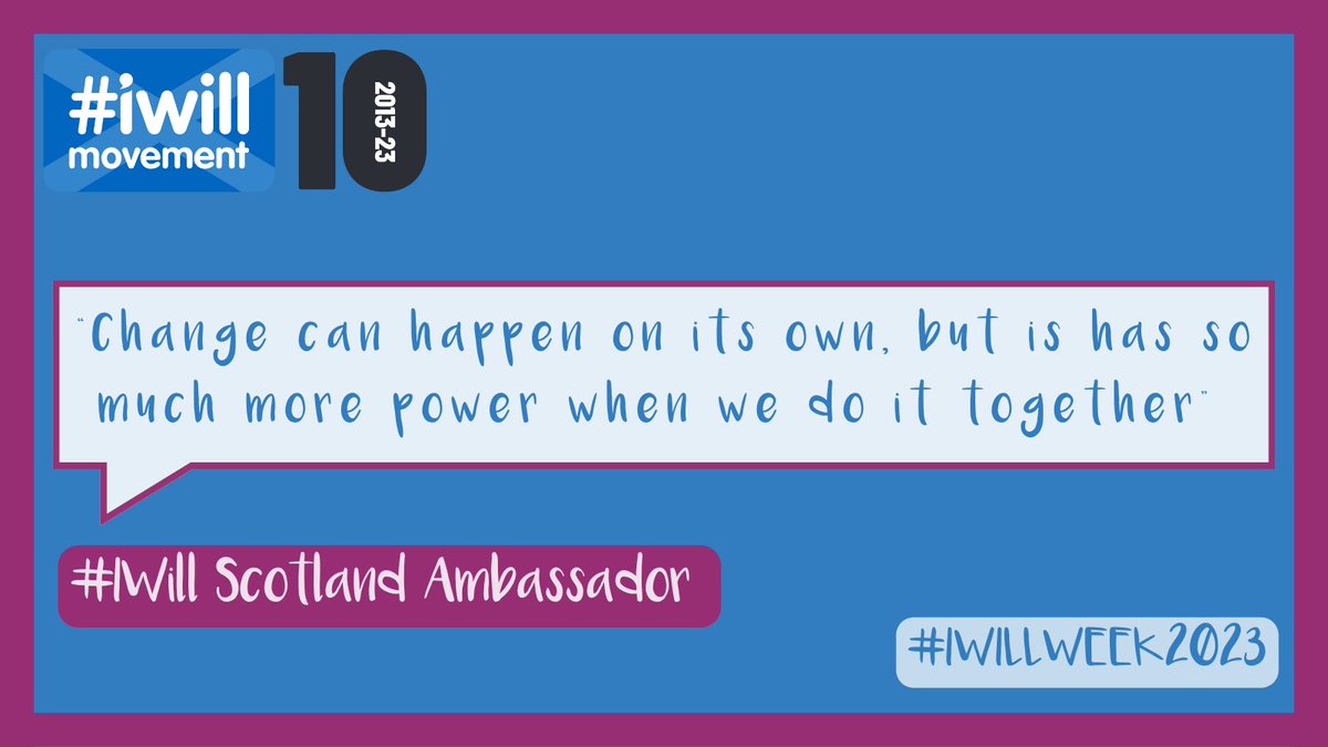 💬 A rousing quote from one of our Scottish #IWill ambassadors on the benefits of working together to create even bigger changes and impact

#IWillWeek23 #PowerOfYouth