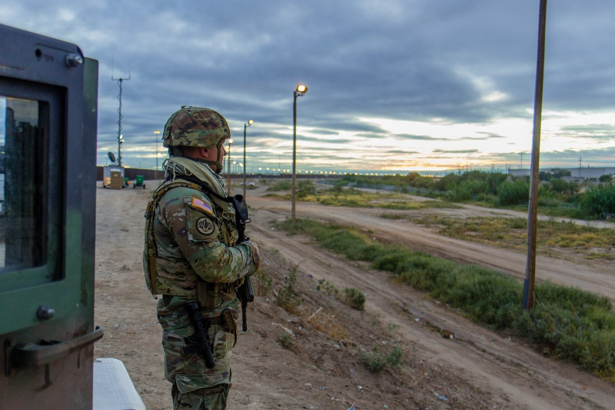 Texas National Guard Soldiers on Operation Lone Star continue to keep a close watch on the Texas-Mexico border. Their mission is to deter, detect, and interdict any criminal trespassers from entering from our southern border.