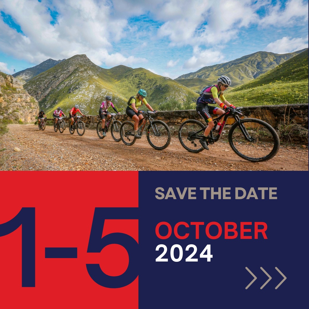 Attention #RaceWithSoul family!
SAVE THE DATE FOR THE 2024 #CapePioneer taking place on 1 - 5 October 2024.
Join us as we rediscover the #PioneerSpirit at the soul of mountain biking which will be launched on 4 December 2023!