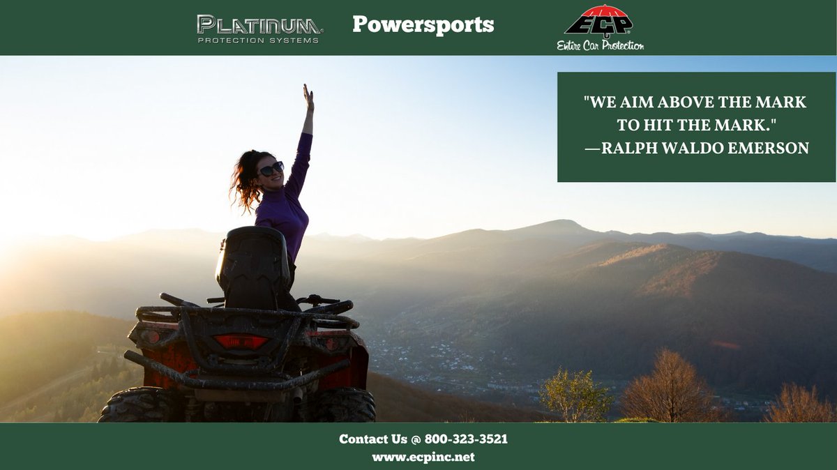 #MondayMotivation #Dealerships #FinanceandInsurance #Aftermarket #AppearanceProtection #ProtectiveCoatings #MadeintheUSA #ECP #AutoArmor #TheProtector #PlatinumProtectionSystems #Powersports #ATV #UTV #Snowmobile #GolfCart #OffRoadVehicle #Provider #Programs