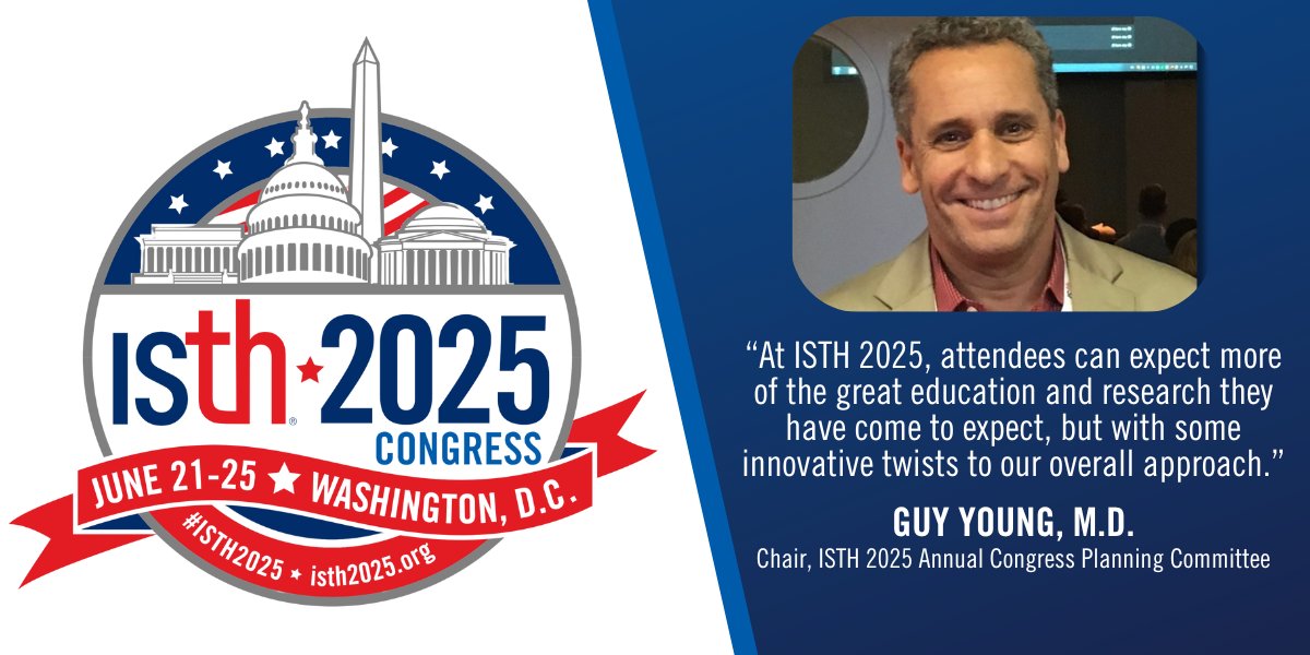 Breaking News! We're proud to announce that we've selected Washington, D.C., as the host city for the #ISTH2025 Congress. Plan to join us June 21-25, 2025 for the premier international gathering of professionals in thrombosis and hemostasis. Learn more: isth.org/news/658116/IS…