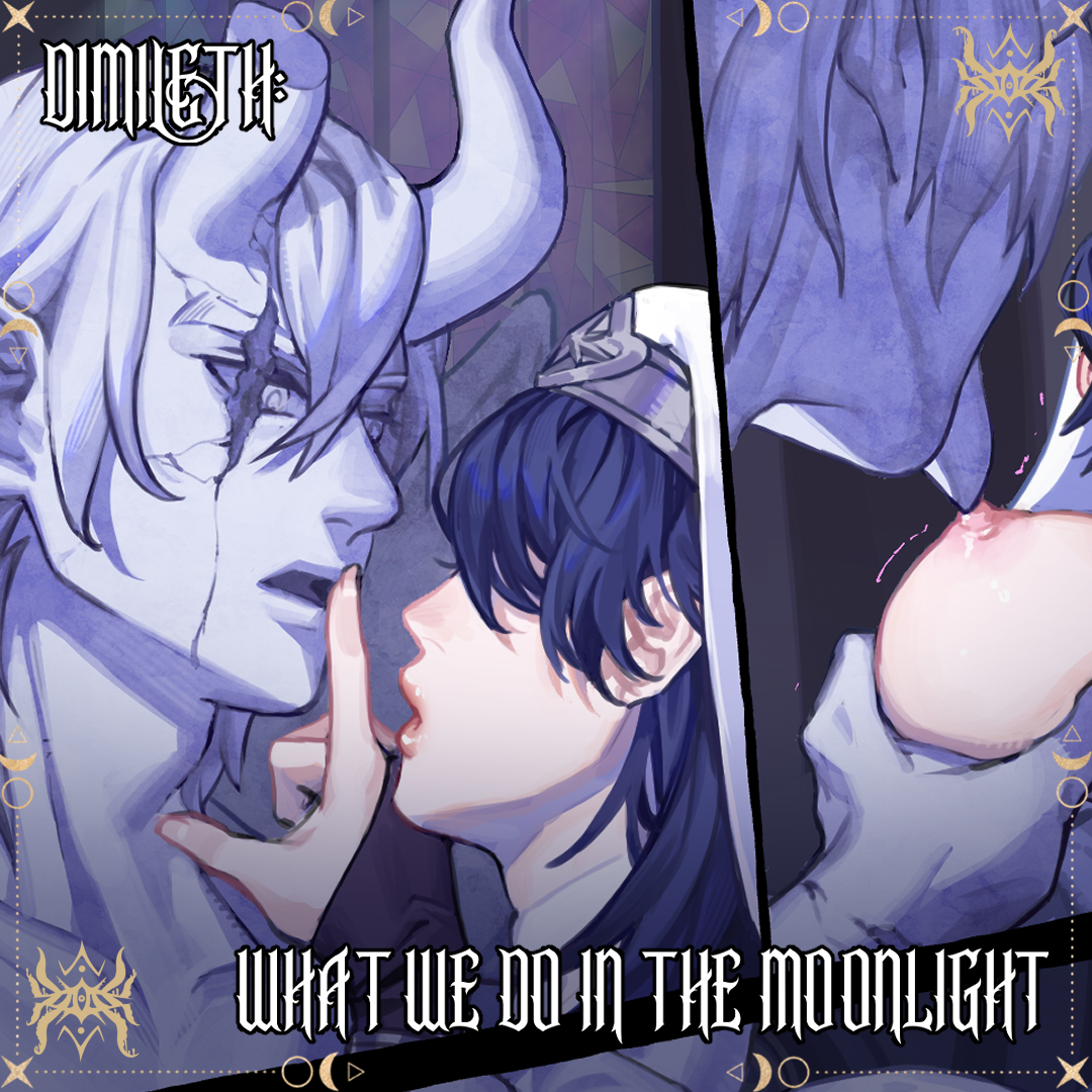 I'm thrilled to have been invited to participate in this Dimileth's Zine《What We Do In The Moonlight》, and I think my theme should be pretty obvious from what I've drawn! 😈 @Dimileth_WWDITM