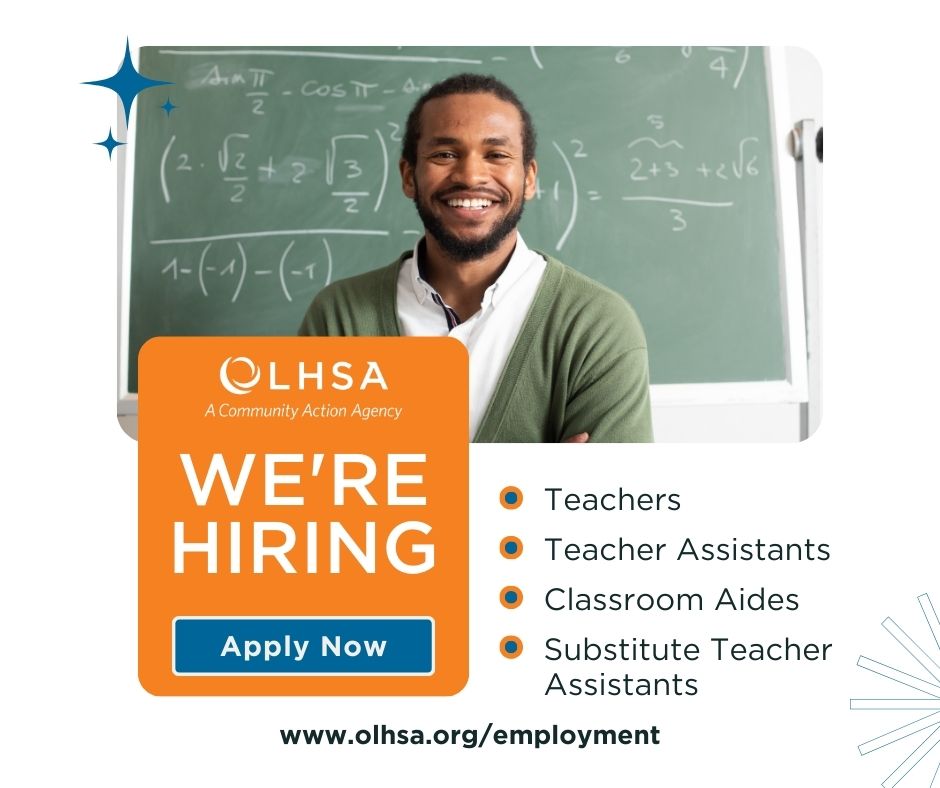 Exciting Opportunities in Early Education! 🍎 OLHSA is hiring passionate individuals for Head Start positions, including Teachers, Teacher Assistants, Classroom Aides, and Substitute Teacher Assistants. Join us and make a difference! Apply now: olhsa.org/en-us/employme…