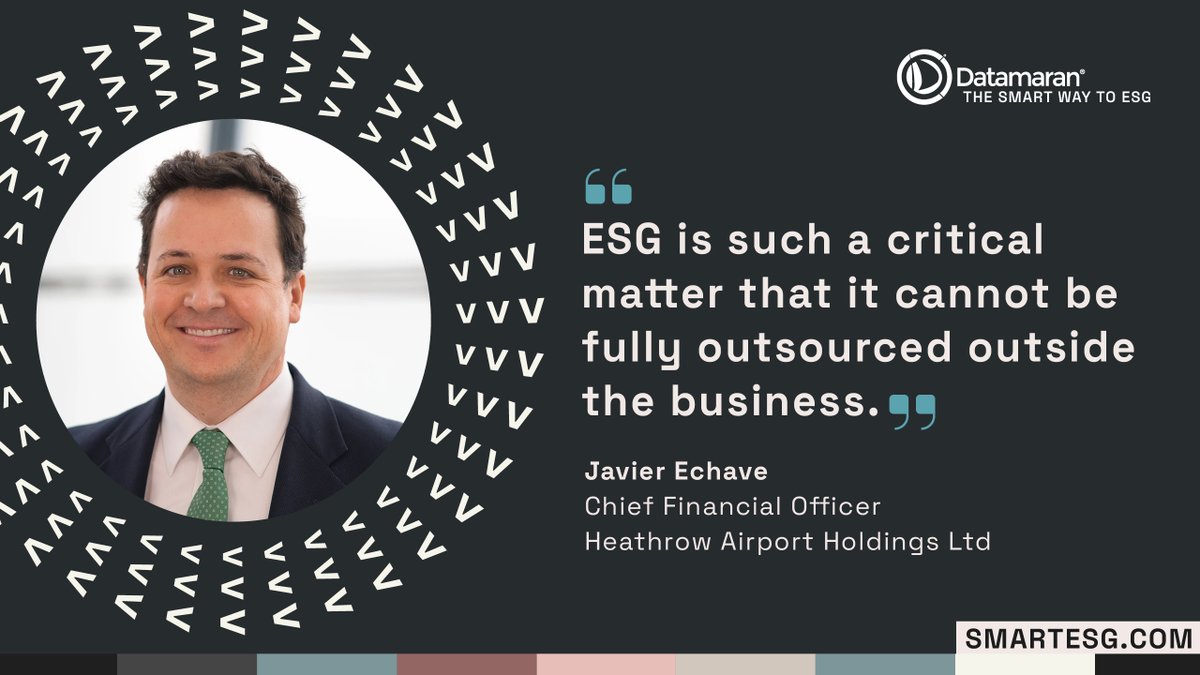 “ESG is so tied to the future success of our organization that it has to be owned ultimately by the Board, but then the C-suite, and then the rest of the organization,” says Javier Echave, CFO at @HeathrowAirport: hubs.la/Q029qCw_0 #ESG #SmartESG