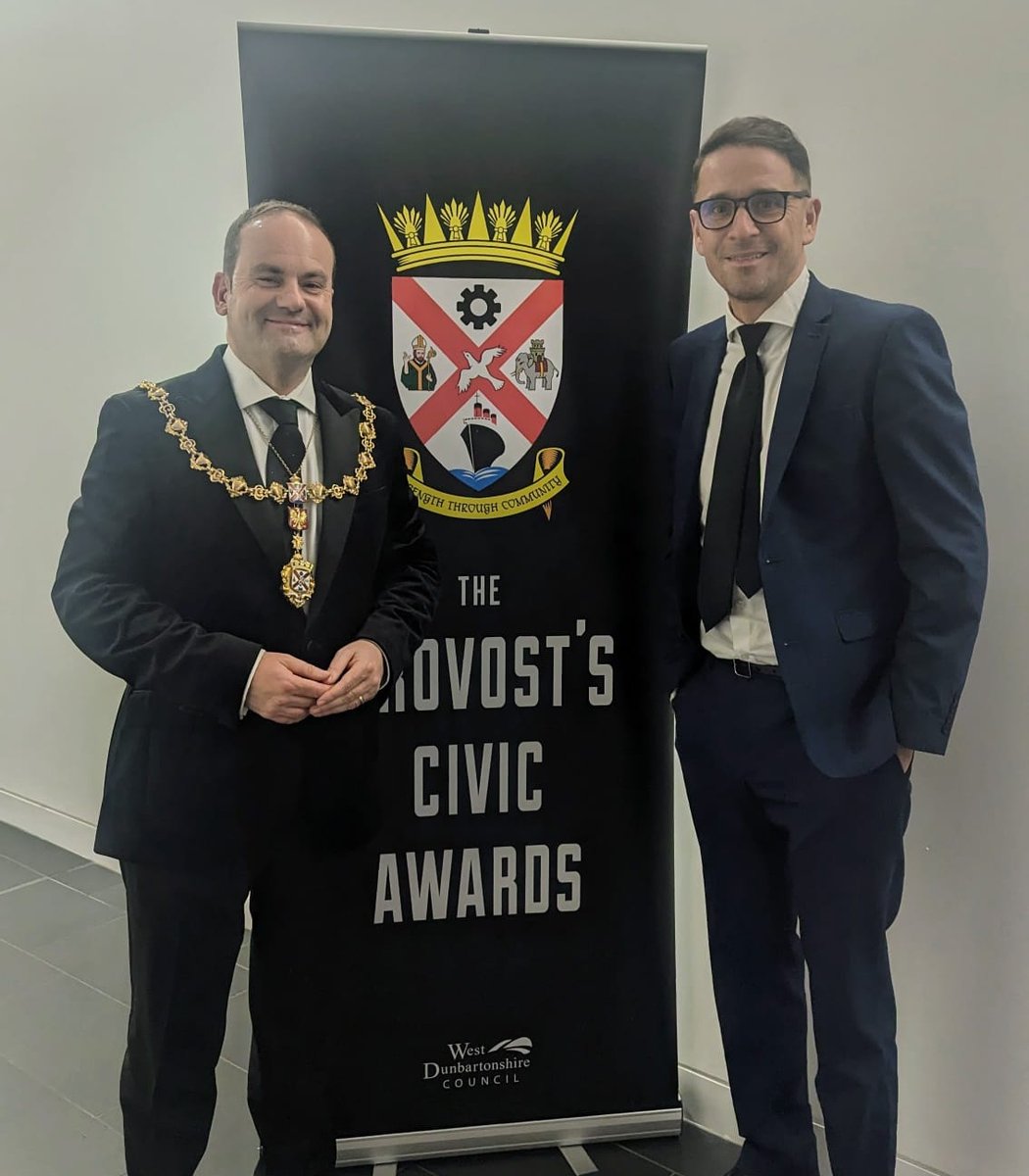 abewdhq's tweet photo. Watch Commander Tony McGloin attended West Dunbartonshire Council Provosts Civic Awards 2023. Amazing to see the valuable contribution all nominees make to the local community of West Dunbartonshire. Congratulations to this years winners Mentor Scotland! #Proud2bWD @fire_scot https://t.co/L0aTMFQiJV