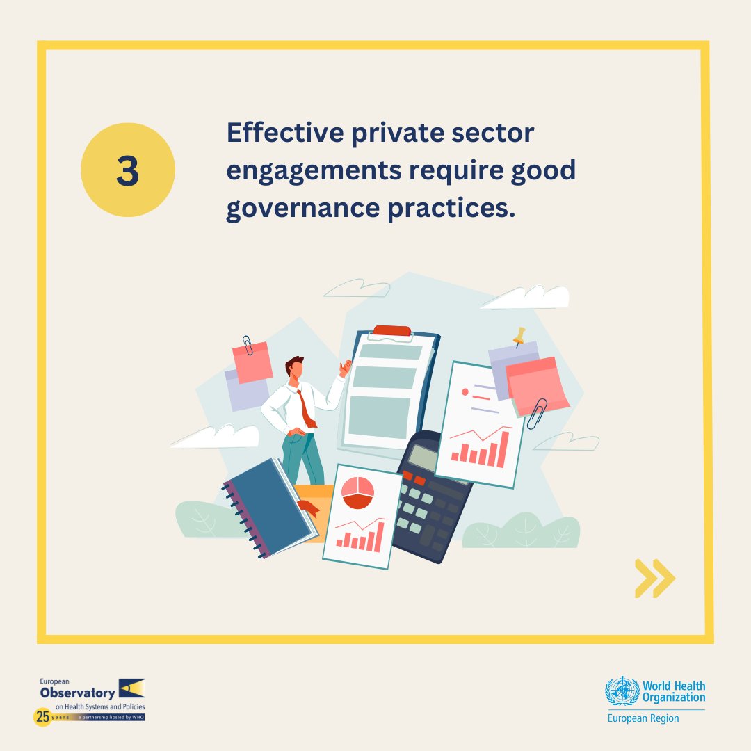📚Good governance of private sector engagements supports: - operational success - resource allocation - meeting policy objectives & #healthsystem goals ⬇️Read about it in our new policy brief with @WHO_Europe launched at #EPH2023 #OBSatEPH 📘tinyurl.com/OBSPrivateSect… 1/