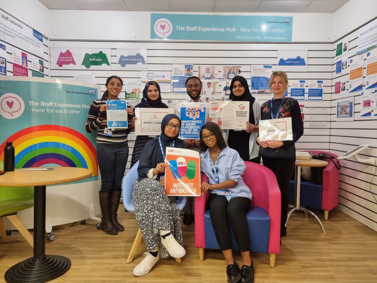Our foundation trainee pharmacists have set up a stall in the Level 3 staff experience hub. Visit us to find out more about antimicrobial awareness and pledge to become an antimicrobial guardian! 💊🦠#AntibioticGuradian #WAAW2023 #AntimicrobialResistance #AMR
