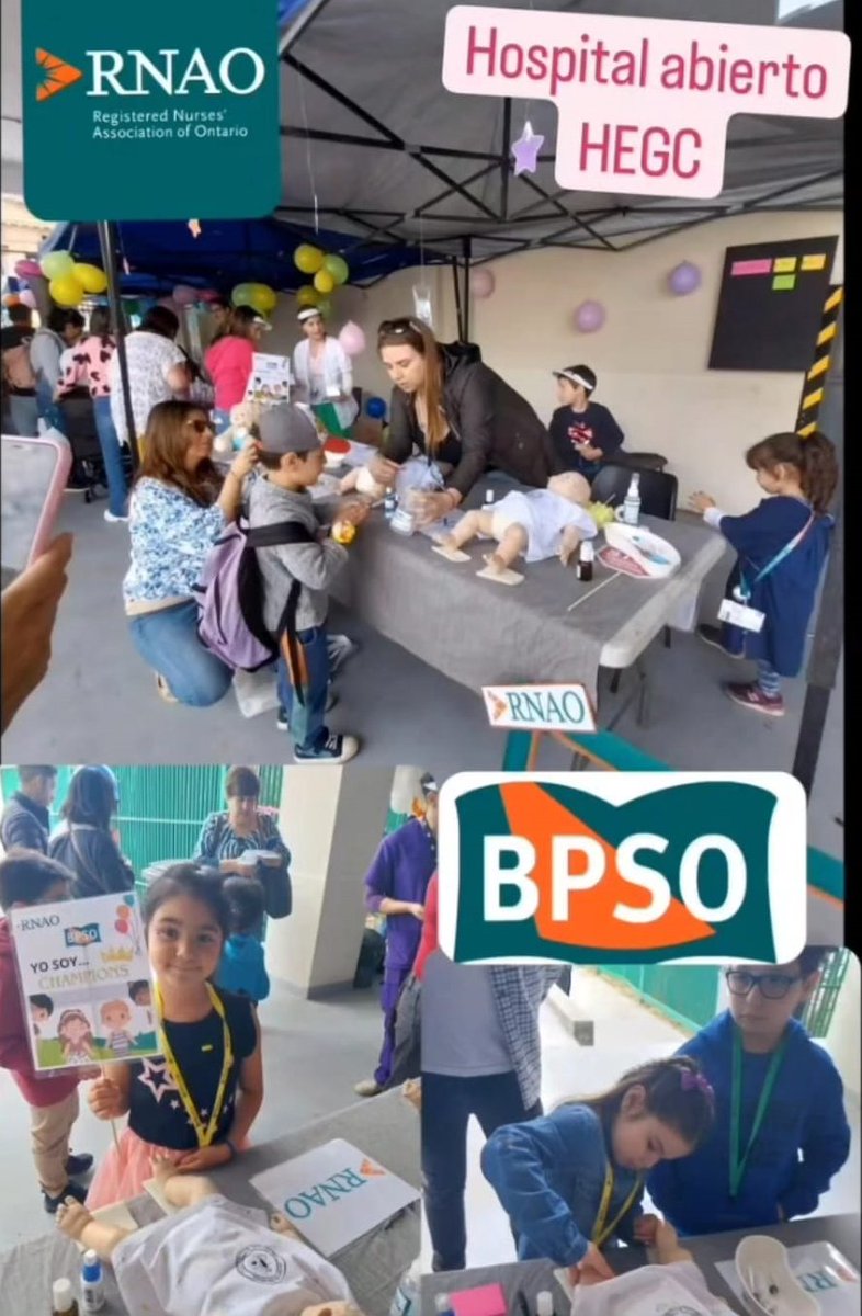 RNAO estuvo presente en el hospital Abierto 2023 de nuestro HEGC, los niños aprendieron sobre prevención de lesiones y caídas, mantención de Accesos Vasculares, y nos contaron sus deseo sobre cuidados centrados en la persona y familia @DorisGrinspun @HospitalEGC @RNAO