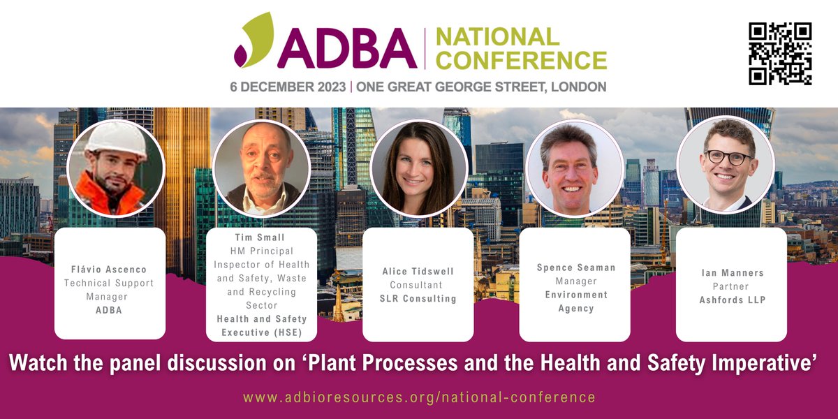 In the afternoon break-out sessions hear from regulators, lawyers, consultants, operator support staff and more. More details on the ADBA National Conference web page lnkd.in/ewix9TjU @adbioresources @H_S_E SLR Consulting @EnvAgency @Ashfords_Law #biogas