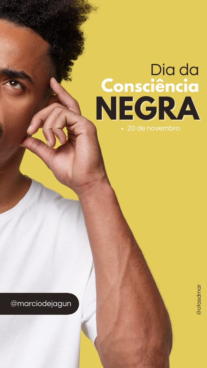 JagunMarcio's tweet photo. Dia da Consciência Negra 
Dia de fazer novos dias

https://t.co/f1aQ53XjoF
#racismo #antirracista #ConscienciaNegra https://t.co/FOCYhUMuyS