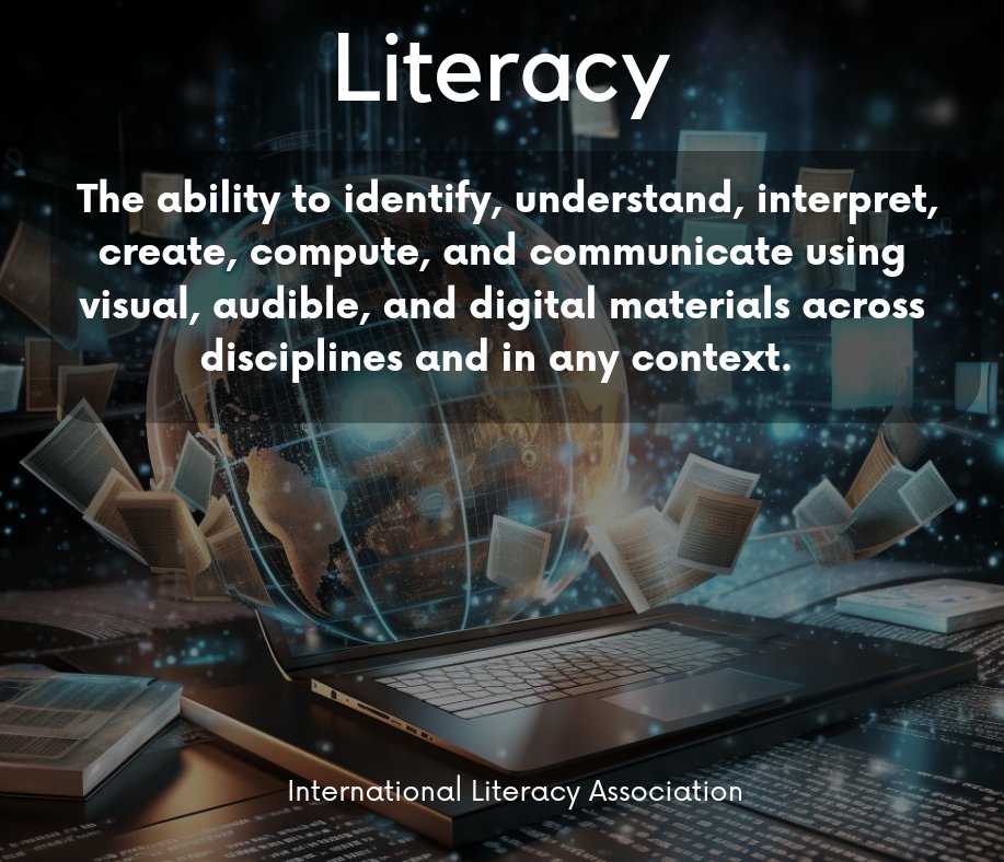 AmyBoehman's tweet image. The evolution of the digital environment brings new meaning to #literacy. It's important for students to have #access to each of these. #Equity #UDL #FCPSVanguard   @heathermcc @FCPSACTT