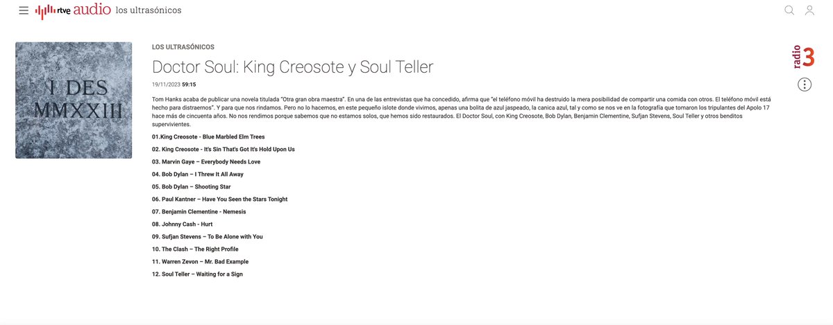 soultellershottestnews.blogspot.com/2023/11/soul-t… 
El legendario Luis Lapuente "Dr. Soul" presenta en primicia el nuevo single de Soul Teller "Waiting For A Sign" en su programa "Supersónicos" de los Domingos por la tarde en Radio 3.
#soulteller #soulmusic  #RTVEPlay  #rne3 #luislapuente #supersonicos