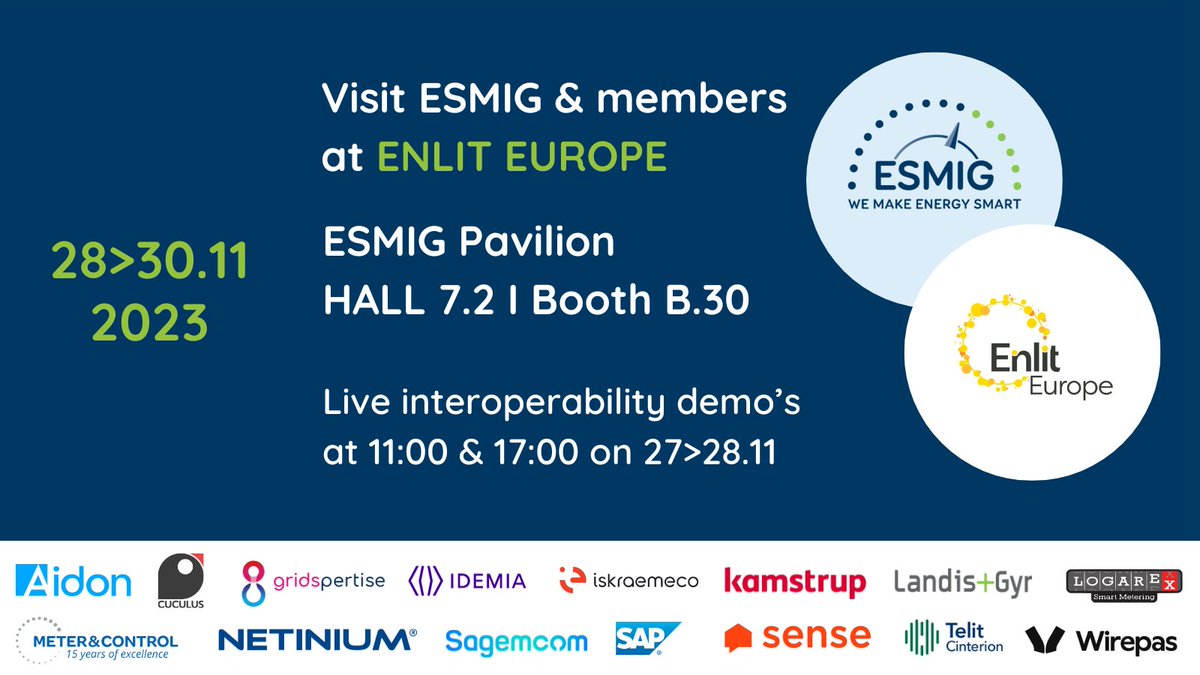 This time next week we will already be onsite in Paris for #EnlitEurope! With 15 of our members, we will demonstrate the 🔑 role of #smartenergy solutions in the #energytransition ⚡

Info about our activities during the event &amp; exhibiting members 👉 lnkd.in/e5mVBxcV