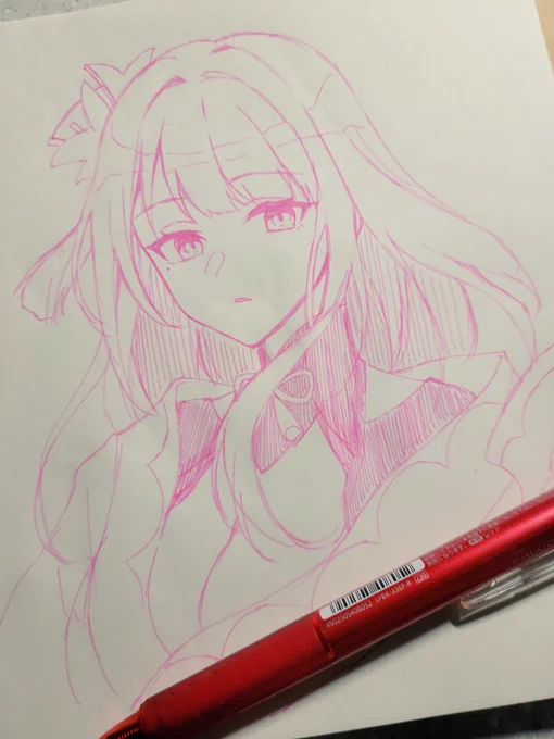 通話しててリクエストもらったので描いた 雷電将軍ー!