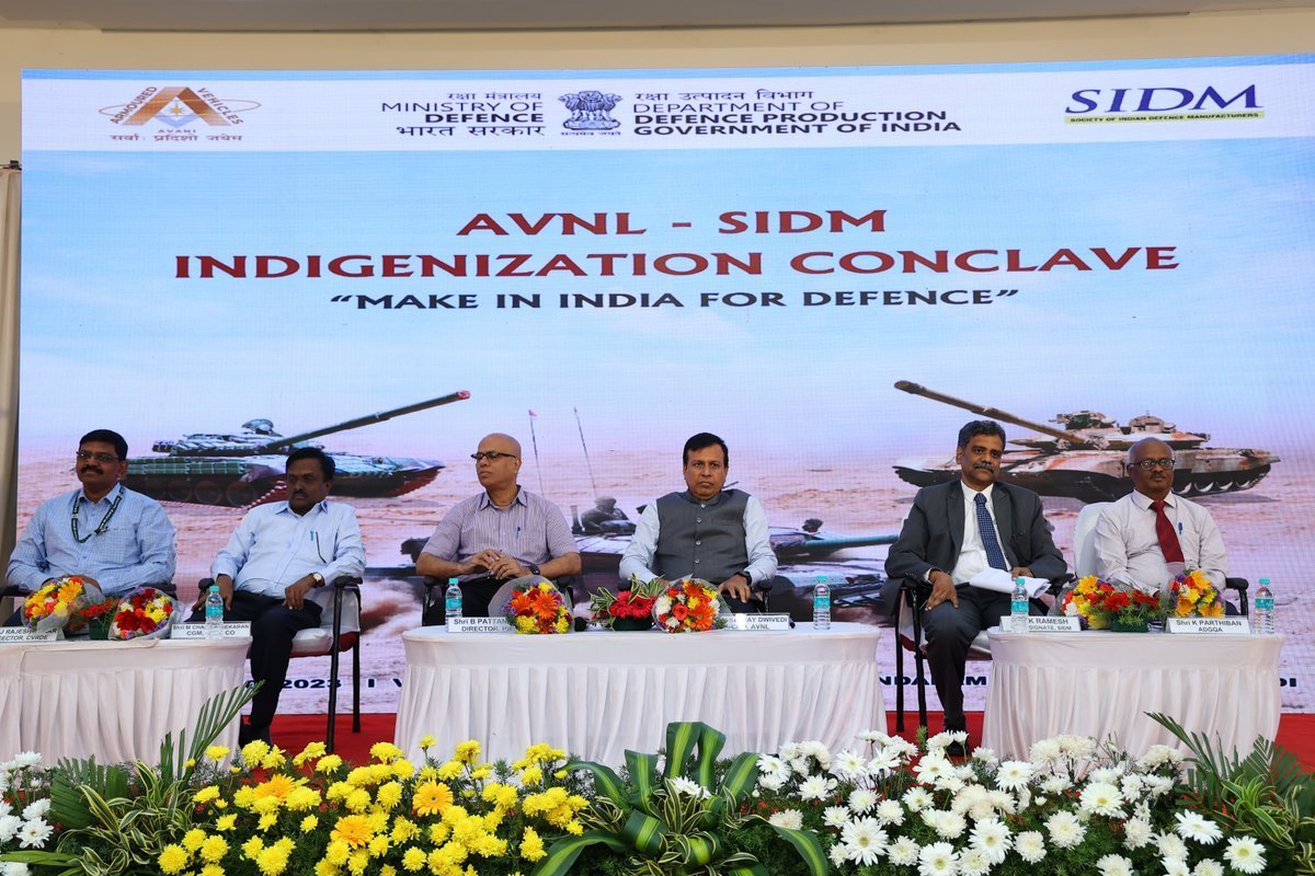 AVNL in collaboration with Society of Indian Defence Manufacturers <a href="/SIDM/">SidM</a> India has successfully orgainzed “Make in India for Defence" Indigenisation Conclave 2023 today in AVNL Estate, Avadi. This initiative served as a dedicated platform for industry partners, with a specific