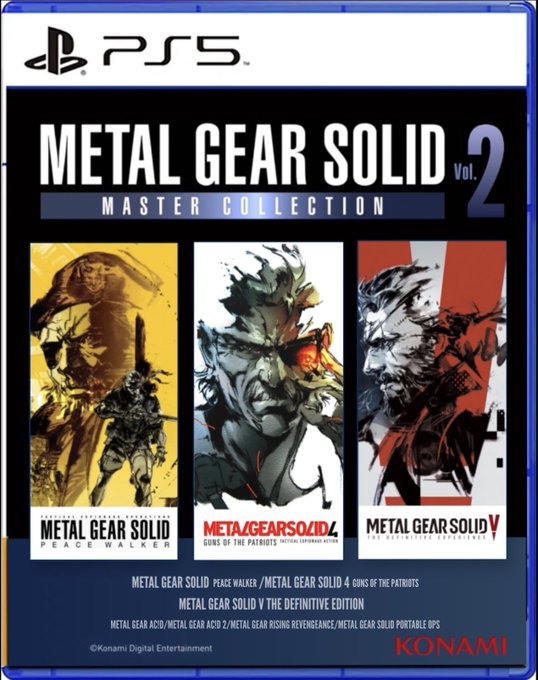 ArchivoKojima's tweet image. Metal Gear Solid Master Collection Volumen 2

#MGSVol1 
#mgsvol2
#metalgearsolid