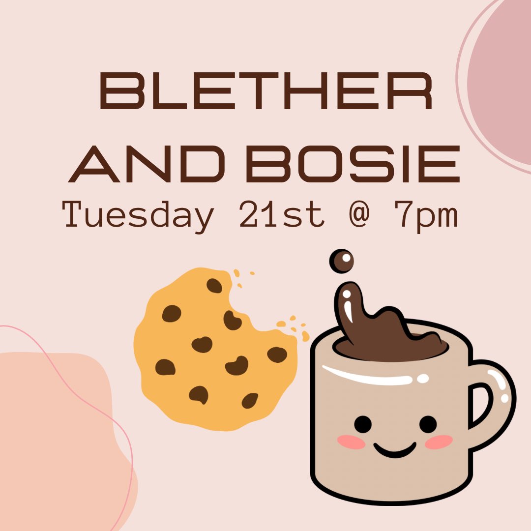 ☕️BLETHER AND BOSIE🍪 Come and join us for a chat & a cuppa at 7pm tomorrow on the MidSoc teams🤍 Talking all things being a midwifery student - the stresses, successes and all the bits in between!
